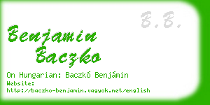 benjamin baczko business card