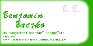 benjamin baczko business card